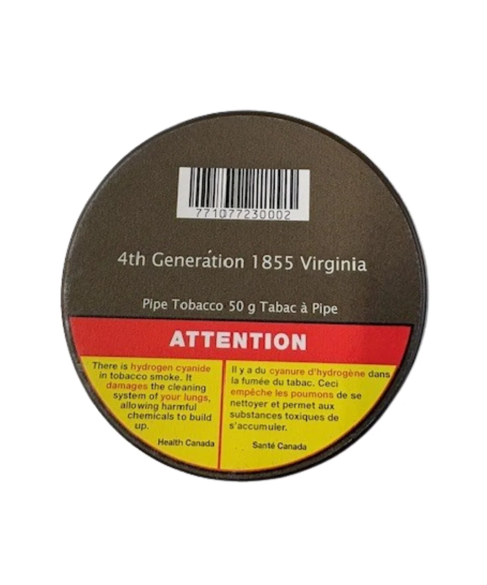 4th Generation 1855 Virginia Pipe Tobacco 50g Tin